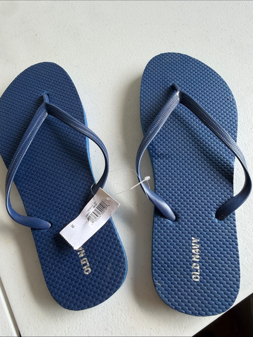 Old Navy Dark Blue Textured Flip Flops